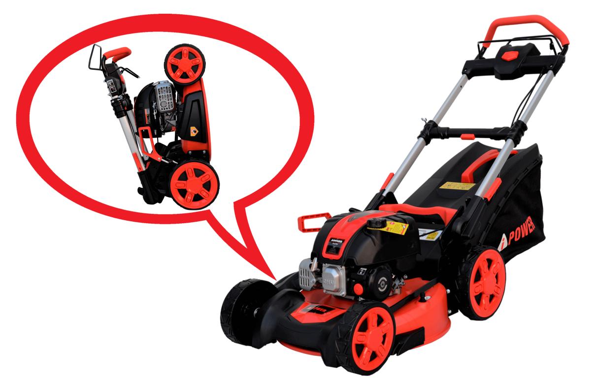 Складная газонокосилка бензиновая самоходная A-iPower AM48S