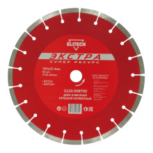 Алмазный диск сегментный Elitech Экстра d 300х25.4 мм, бетон, кирпич