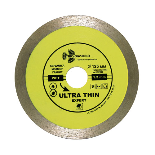 Диск алмазный Trio Diamond Сплошной Ультратонкий Эксперт WET Ultra Thin hot press 125 мм