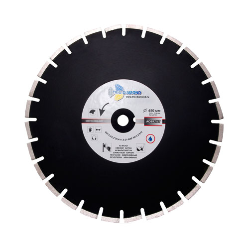 Диск алмазный Trio Diamond Grand Asphalt 450 мм (сегментный, с защитным зубом)