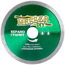 Диск алмазный сплошной Messer DIY 125 мм (керамогранит)