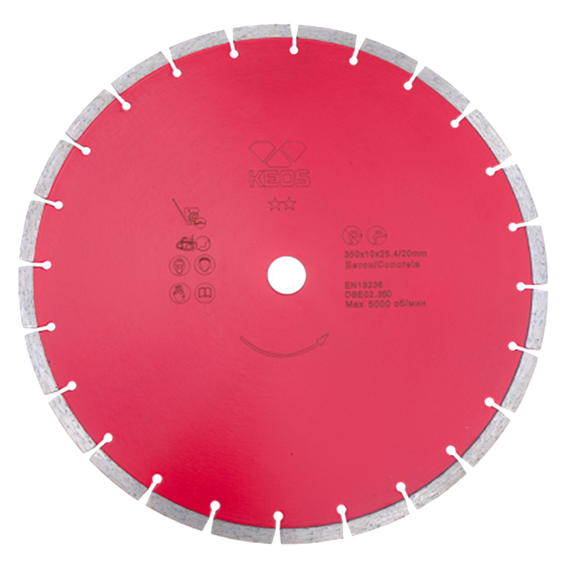 Диск алмазный по бетону KEOS ECO 350x25,4x20 мм Диск алмазный по бетону KEOS ECO 350x25,4x20 мм
