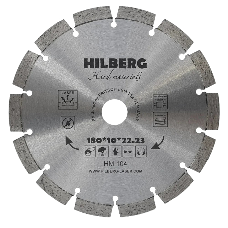 Алмазный диск Hilberg Hard Materials Лазер d 180 мм