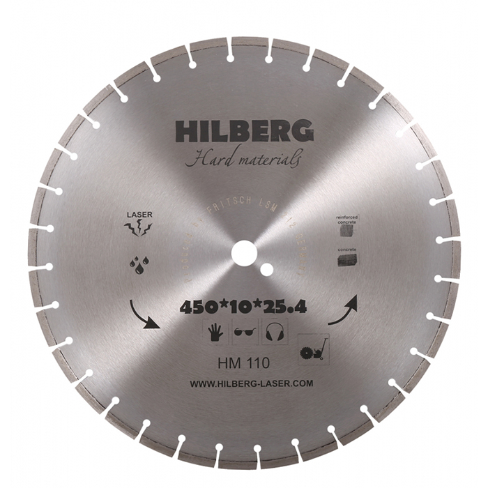 Диск алмазный Hilberg Hard Materials Лазер d 450 мм Диск алмазный Hilberg Hard Materials Лазер d 450 мм