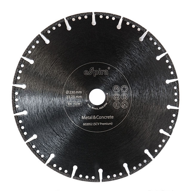 Диск алмазный Espira SCV Optima 125х22,23 мм (Универсальный) Диск алмазный Espira SCV Optima 125х22,23 мм (Универсальный)