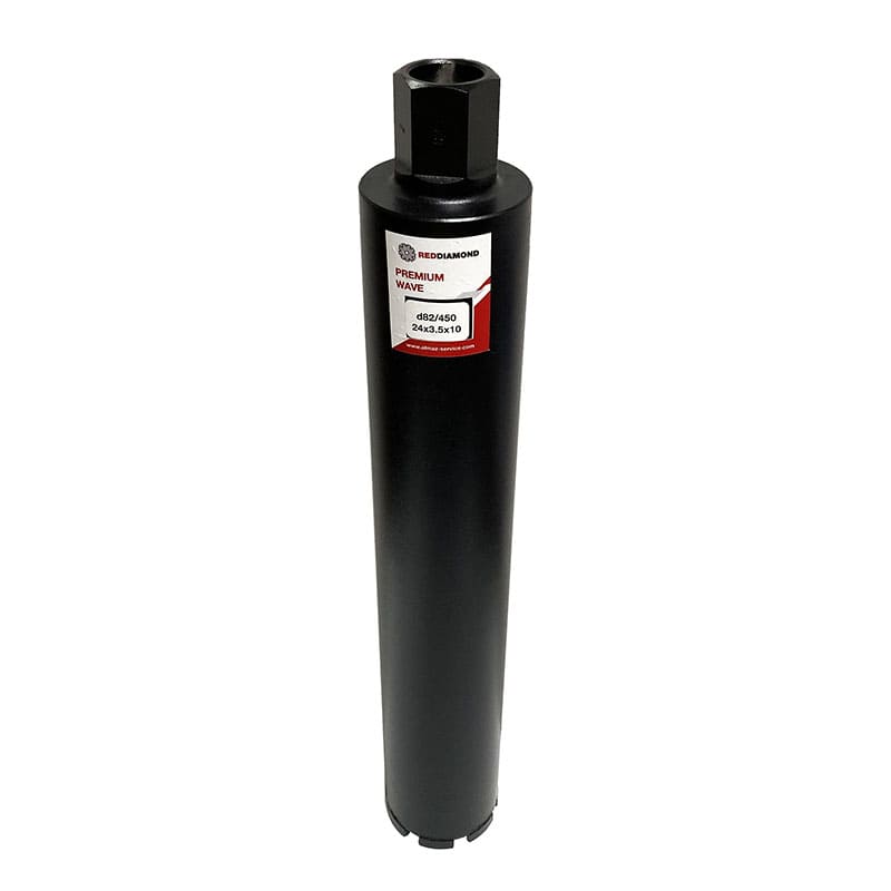 Алмазная коронка RedDiamond Premium Wave d082/450/24х3,5х10/7, 1 1/4 1130016 Алмазная коронка RedDiamond Premium Wave d082/450/24х3,5х10/7, 1 1/4 1130016