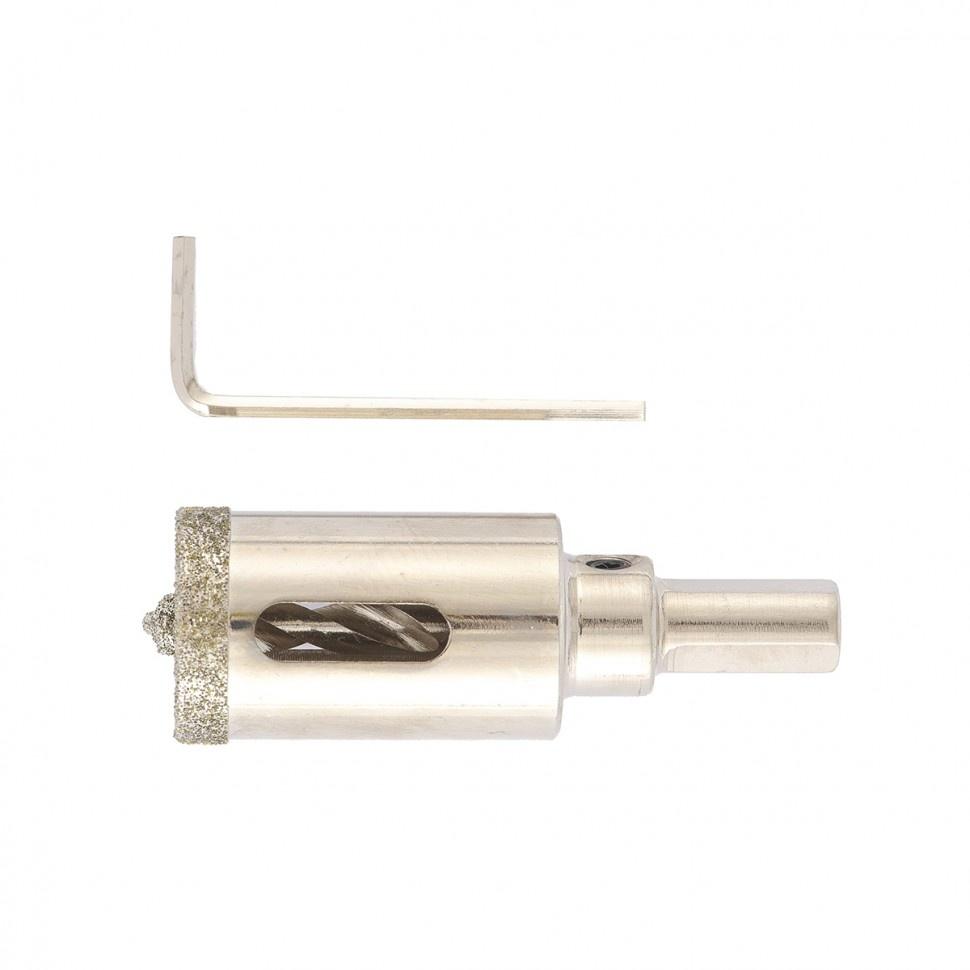 Сверло алмазное по керамограниту, 28х67 мм, трехгранный хвостовик Matrix Сверло алмазное по керамограниту, 28х67 мм, трехгранный хвостовик Matrix