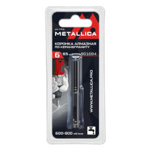 Коронка алмазная METALLICA Ultra 6x65 мм, #60, по керамограниту, плитке, в блистере. Коронка алмазная METALLICA Ultra 6x65 мм, #60, по керамограниту, плитке, в блистере.