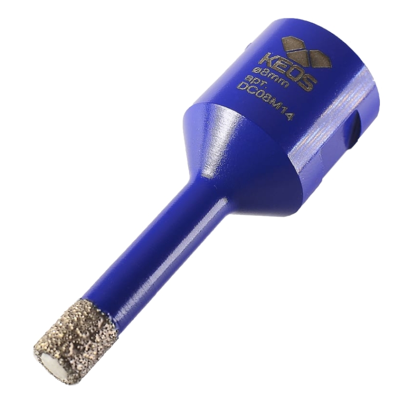 Коронка алмазная по керамограниту KEOS PRO 8 мм M14 с воском Коронка алмазная по керамограниту KEOS PRO 8 мм M14 с воском