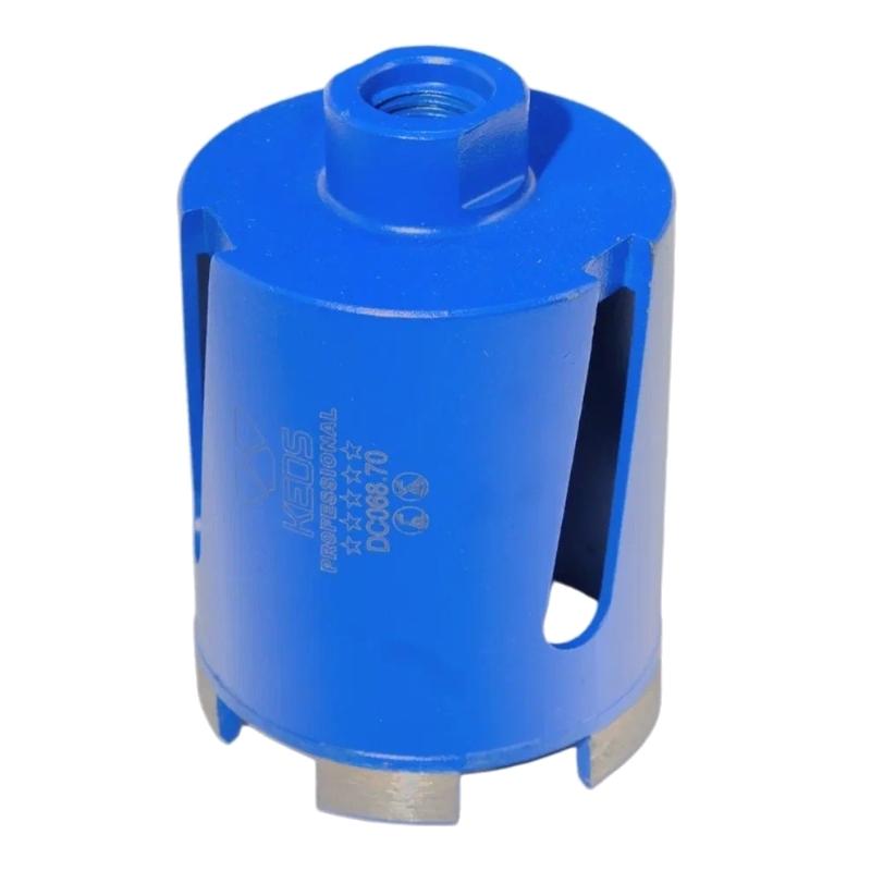 Алмазная коронка для подрозетников по бетону KEOS М16 68/70мм (DC68.70) в комплекте с переходником для коронок M16-SDS+