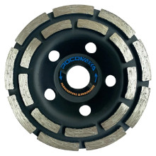 Алмазная сегментная двухрядная чашка по бетону 125 мм РОСОМАХА