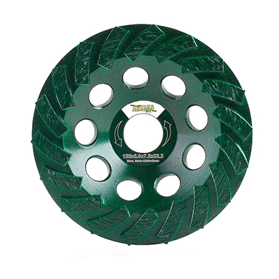 Чашка алмазная шлифовальная турбо Messer DIY по бетону и граниту 125D-5T-7.2W-22.2