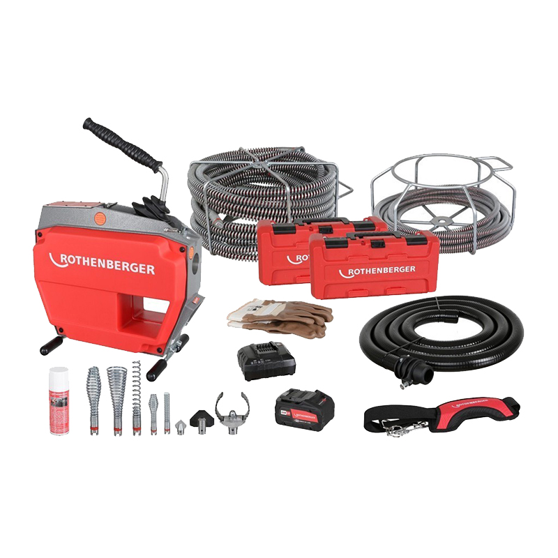 Машина прочистная Rothenberger R600 VarioClean с набором спиралей и инструмента Машина прочистная Rothenberger R600 VarioClean с набором спиралей и инструмента