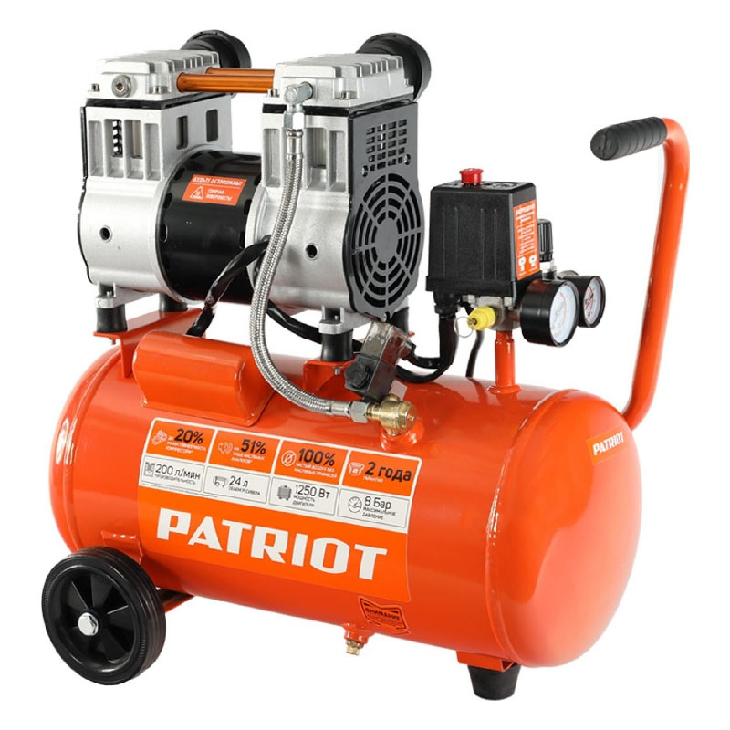 Компрессор поршневой безмасляный PATRIOT WO 24-220 Компрессор поршневой безмасляный PATRIOT WO 24-220
