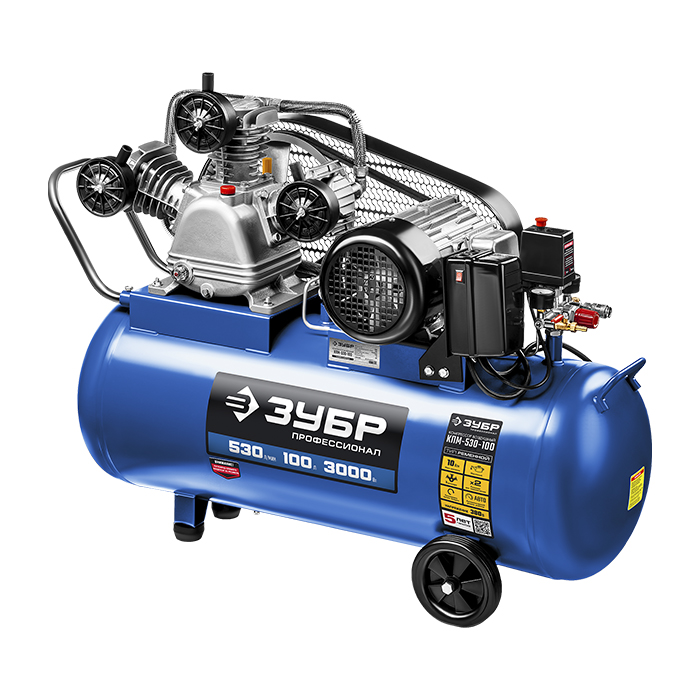 Компрессор поршневой ЗУБР КПМ-530-100 Компрессор поршневой ЗУБР КПМ-530-100