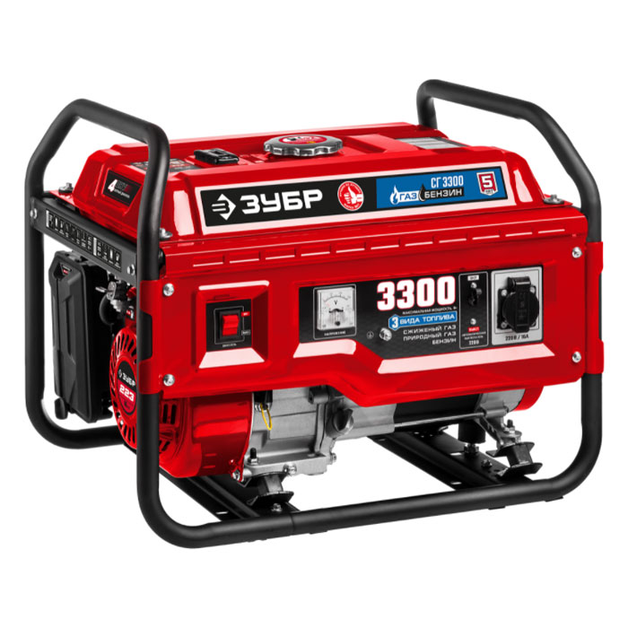 Газобензиновый генератор ЗУБР МАСТЕР СГ-3300 Газобензиновый генератор ЗУБР МАСТЕР СГ-3300