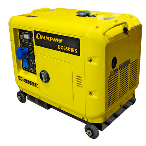 Генератор дизельный Champion DG6501ES в кожухе
