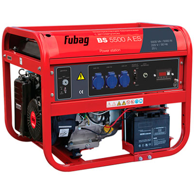 Электростанция бензиновая с электростартером и коннектором автоматики Fubag BS 5500 A ES
