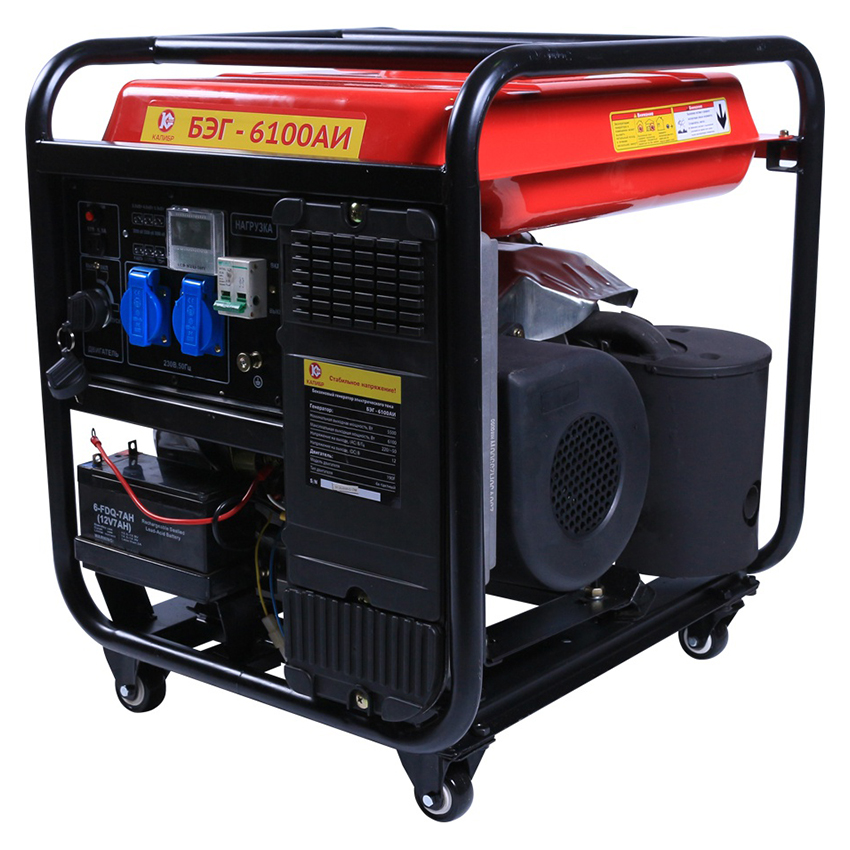 Генератор бензиновый Калибр БЭГ- 6100АИ Генератор бензиновый Калибр БЭГ- 6100АИ