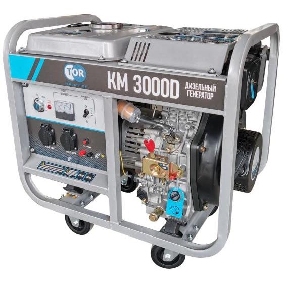 Генератор дизельный TOR KM3000D 3,0 кВт 220В 15 л с кнопкой запуска Генератор дизельный TOR KM3000D 3,0 кВт 220В 15 л с кнопкой запуска