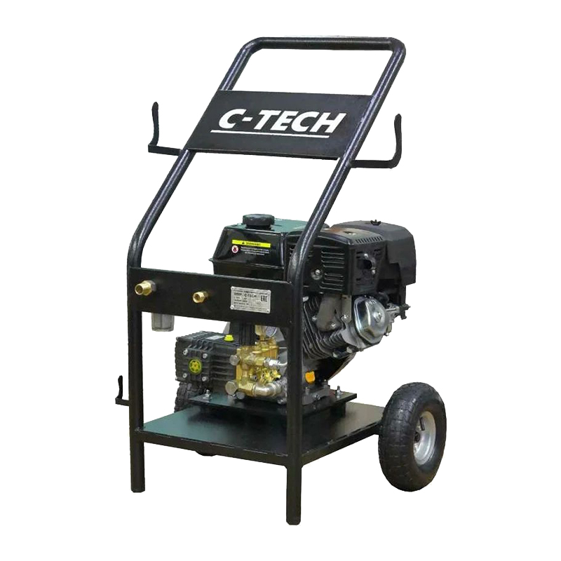 Бензиновая мойка высокого давления C-TECH (250 бар, до 900 л/ч, 13 лс) профессиональная мобильная Бензиновая мойка высокого давления C-TECH (250 бар, до 900 л/ч, 13 лс) профессиональная мобильная