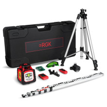 Комплект ротационного нивелира с элевационным штативом RGK SP-100G COMBO с калибровкой Комплект ротационного нивелира с элевационным штативом RGK SP-100G COMBO с калибровкой