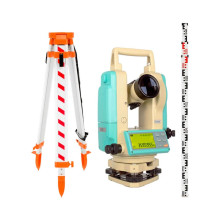 Комплект теодолит RGK T-20 лазерный отвес, штатив рейка 3 в 1