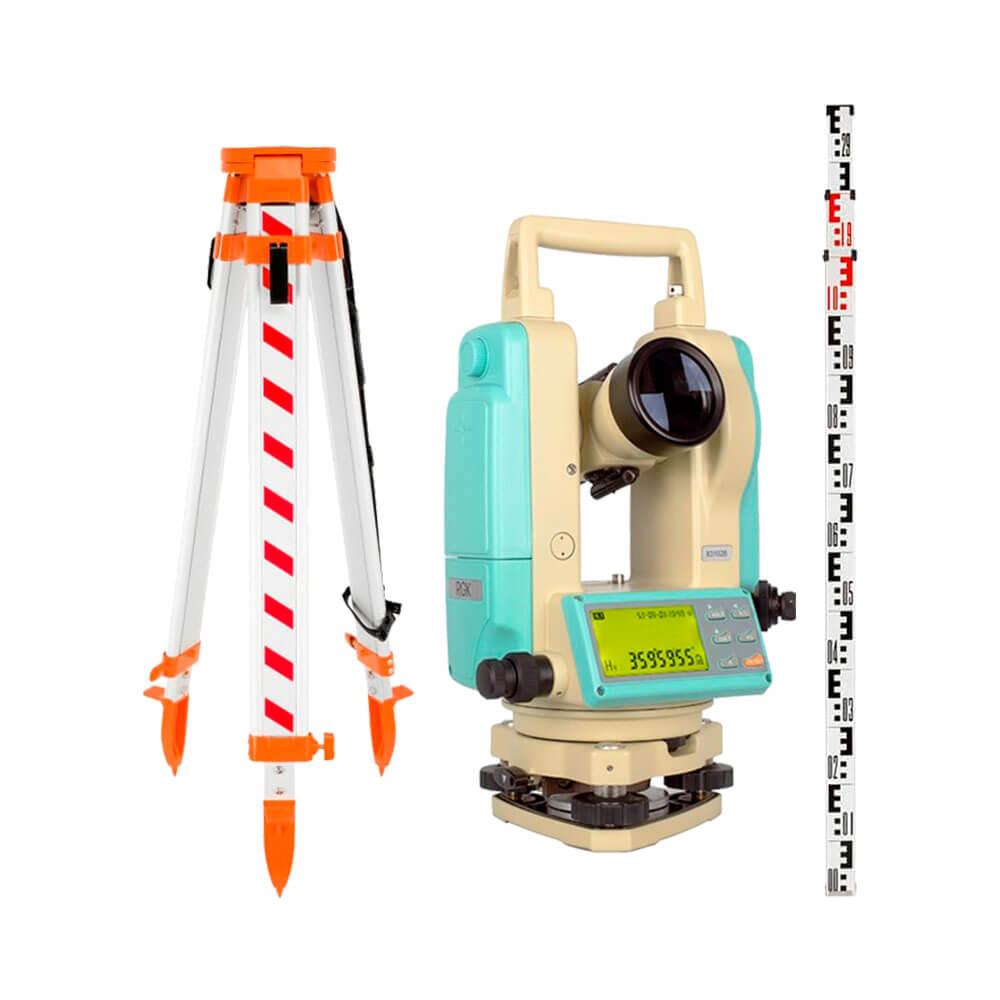 Комплект теодолит RGK T-20 оптический отвес, штатив рейка 3 в 1