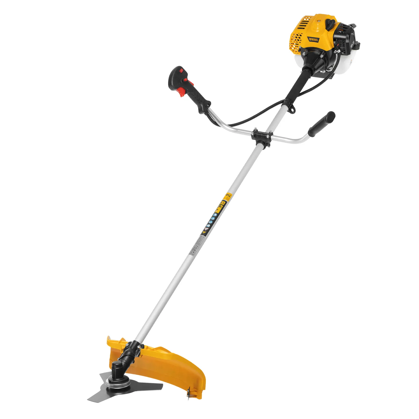 Триммер бензиновый Denzel DTS-33, 33 см3, неразъемная штанга, состоит из 2 частей Триммер бензиновый Denzel DTS-33, 33 см3, неразъемная штанга, состоит из 2 частей