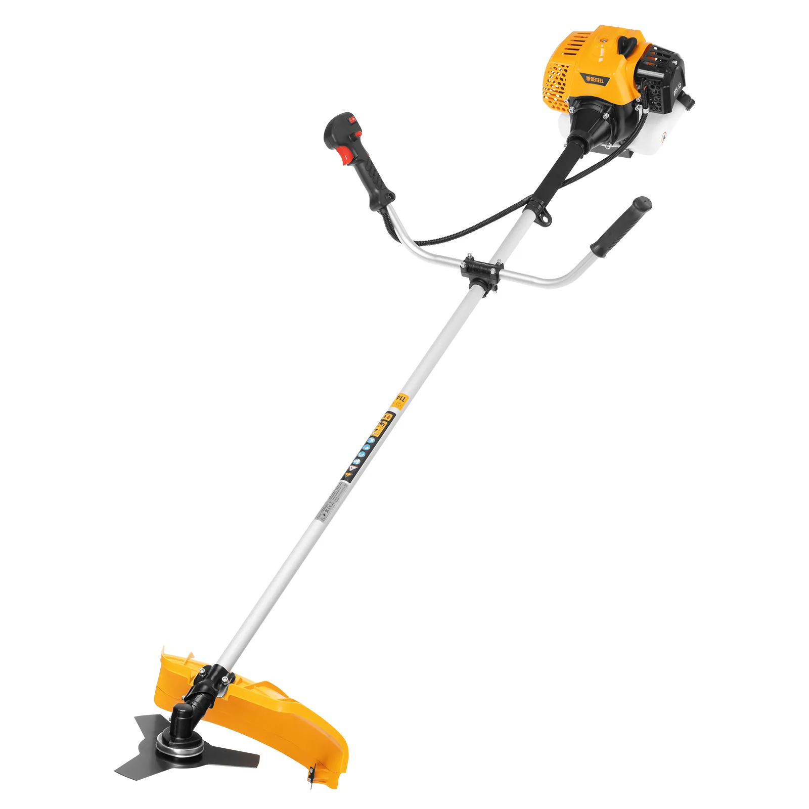 Триммер бензиновый Denzel DTS-52, 52 см3, неразъемная штанга, состоит из 2 частей