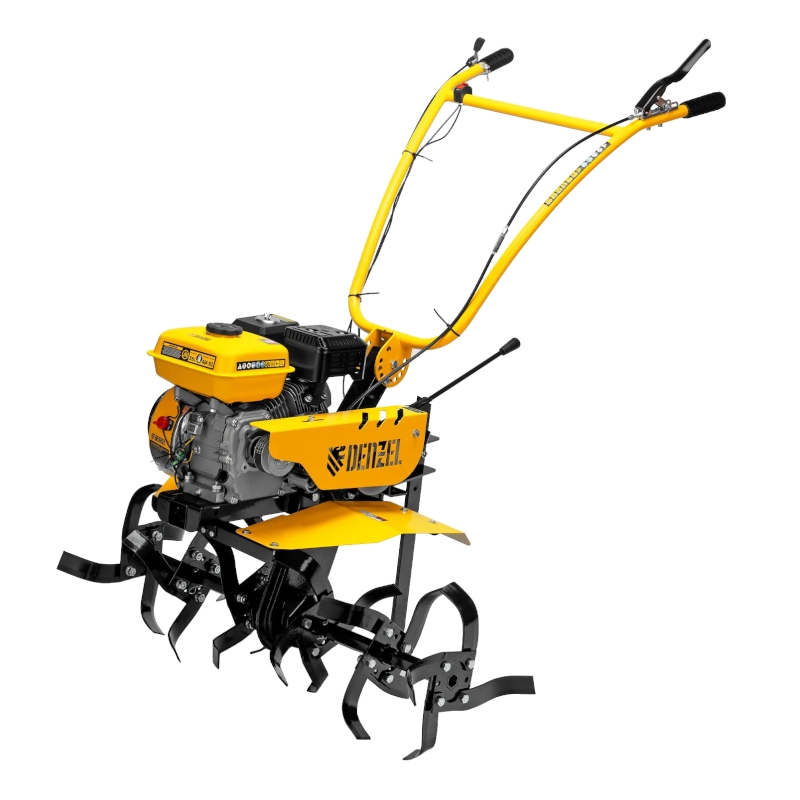 Мотоблок Denzel DPT-270SB, 7 л.с., ремен.сцеп, фрез 3х4, ШОМ, без колес, передачи 2В/1Н