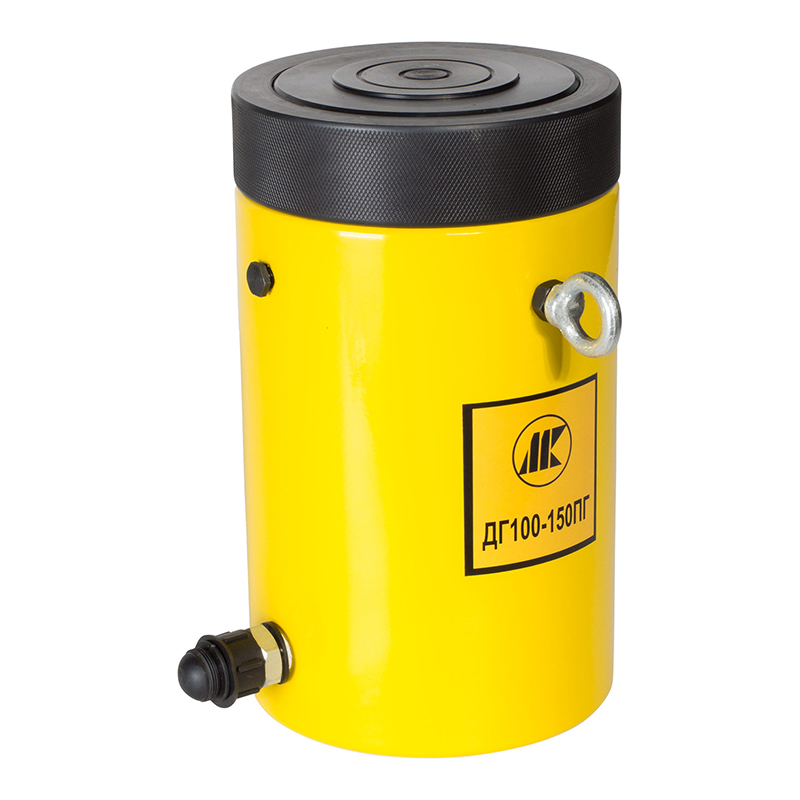 Грузовой домкрат с фикс. гайкой и пружинным возвратом штока Инстан ДГ10-100ПГ (10т, ход 100мм)