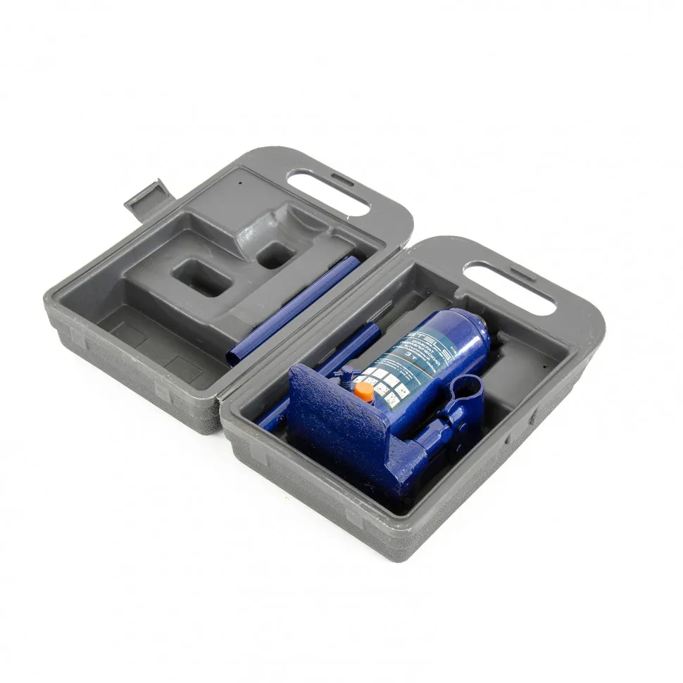 Домкрат гидравлический бутылочный, 3 т, H подъема 178-343 мм, в пластиковом кейсе Stels Домкрат гидравлический бутылочный, 3 т, H подъема 178-343 мм, в пластиковом кейсе Stels