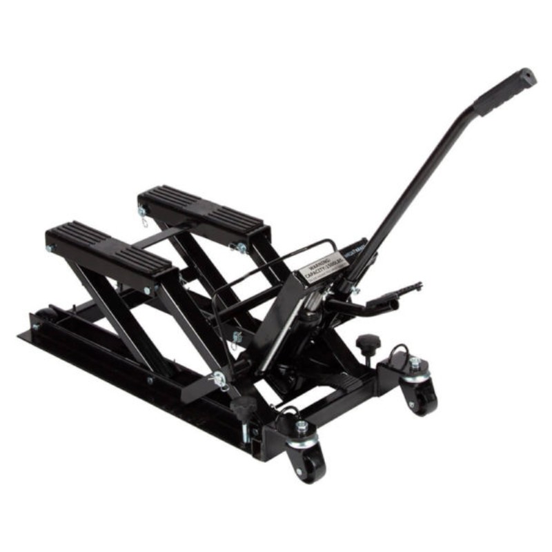 Мотодомкрат подкатной гидравлический WIEDERKRAFT WDK-86101 г/п 700 кг, высота подъёма 430 мм