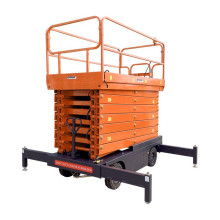 Несамоходный ножничный подъёмник GROST Tower 500-11 DC с выдвижной платформой