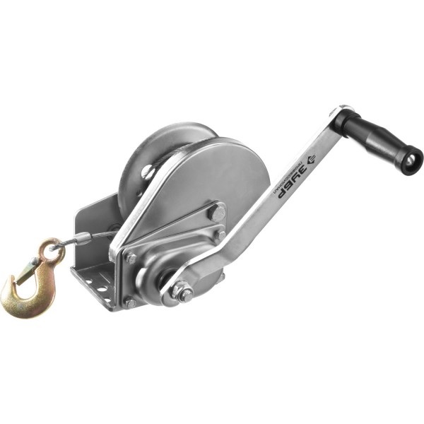 Лебедка ручная барабанная ЗУБР Профессионал 0,5 т 8 м (подъемная, тросовая)