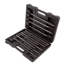 Набор буров по бетону, 6-8-10х160, 8-10-12х210, 10-12-14х260 мм, зубила 4 шт, SDS Plus Matrix Набор буров по бетону, 6-8-10х160, 8-10-12х210, 10-12-14х260 мм, зубила 4 шт, SDS Plus Matrix