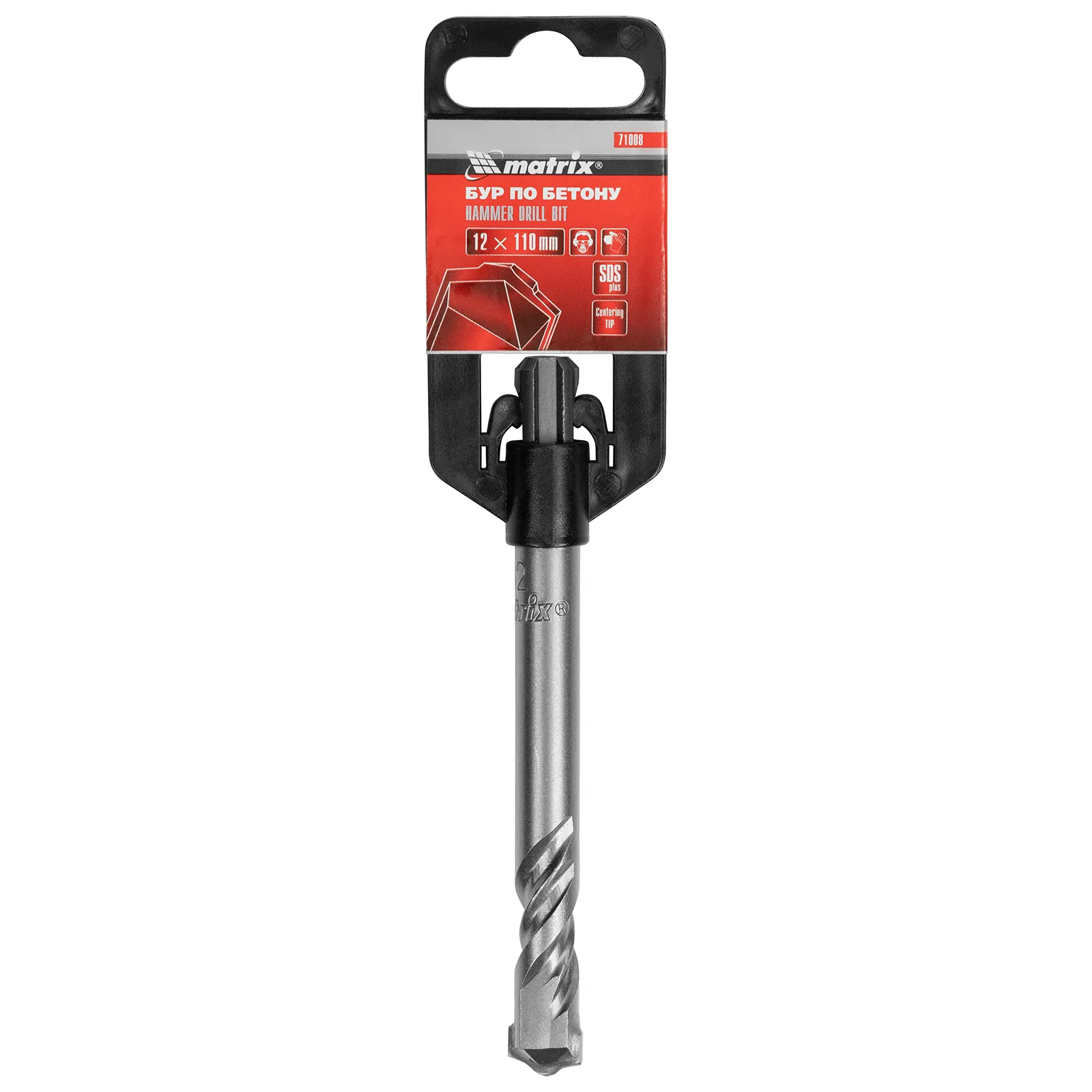 Бур по бетону Matrix 12 x 110 мм, SDS Plus Matrix Бур по бетону Matrix 12 x 110 мм, SDS Plus Matrix