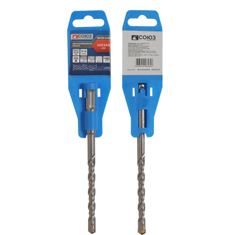 Бур SDS+ СОЮЗ 9019-SDS-14x260C Бур SDS+ СОЮЗ 9019-SDS-14x260C