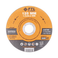 Круг отрезной по металлу FoxWeld FTL Express 125 х 1,0 х 22,2 мм A46TBF, 10 шт Круг отрезной по металлу FoxWeld FTL Express 125 х 1,0 х 22,2 мм A46TBF, 10 шт