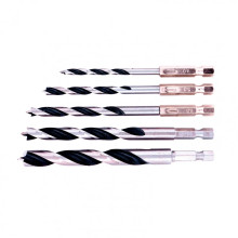 Набор сверл по дереву, 4-5-6-8-10 мм, 5 шт, шестигранный хвостовик, пластиковый кейс, Matrix Набор сверл по дереву, 4-5-6-8-10 мм, 5 шт, шестигранный хвостовик, пластиковый кейс, Matrix