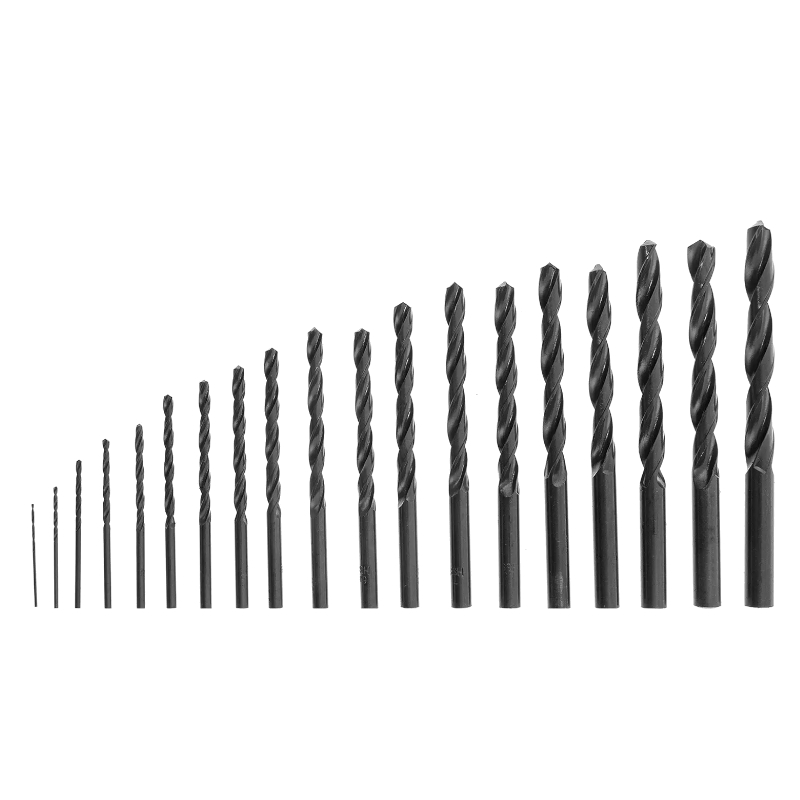 Набор сверл по металлу, 1-10 мм, (через 0.5 мм), HSS, 19 шт, пластиковый бокс, цилиндрический хвостовик