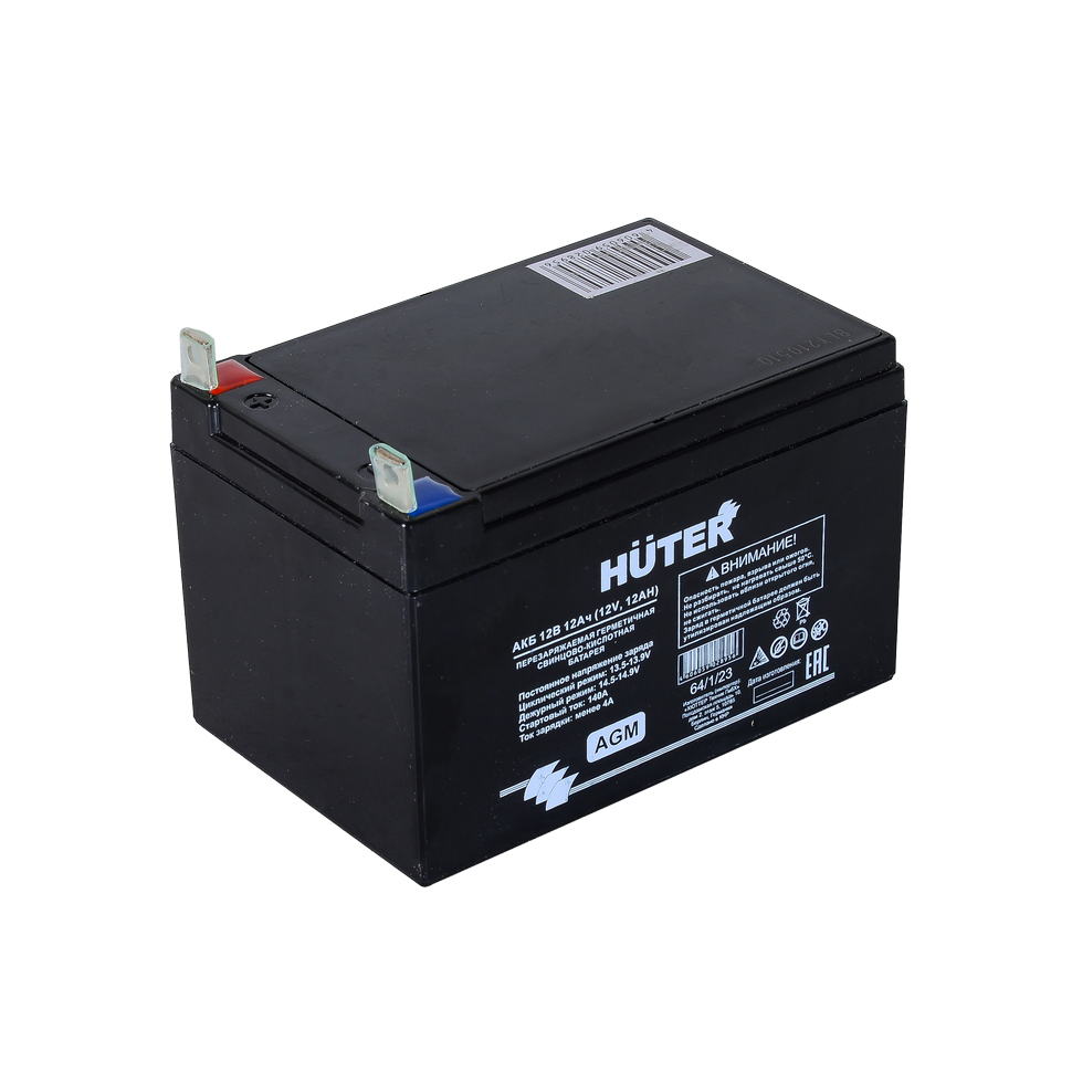Аккумуляторная батарея АКБ Huter 12В 12 А/ч
