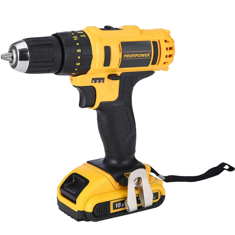 Дрель-шуруповерт ProfiPower DW-18BT (18В, Li-Ion-2,0Ач, 35Нм, набор оснастки в кейсе) Дрель-шуруповерт ProfiPower DW-18BT (18В, Li-Ion-2,0Ач, 35Нм, набор оснастки в кейсе)