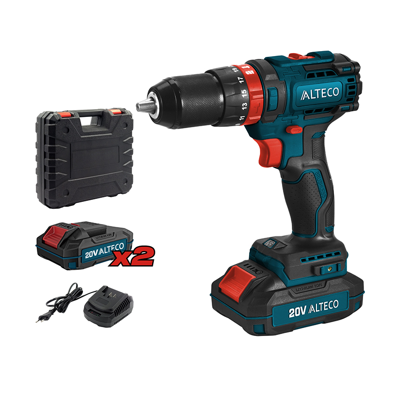 Бесщеточная аккумуляторная ударная дрель шуруповёрт ALTECO CID 1813 Li BL X2 Бесщеточная аккумуляторная ударная дрель шуруповёрт ALTECO CID 1813 Li BL X2