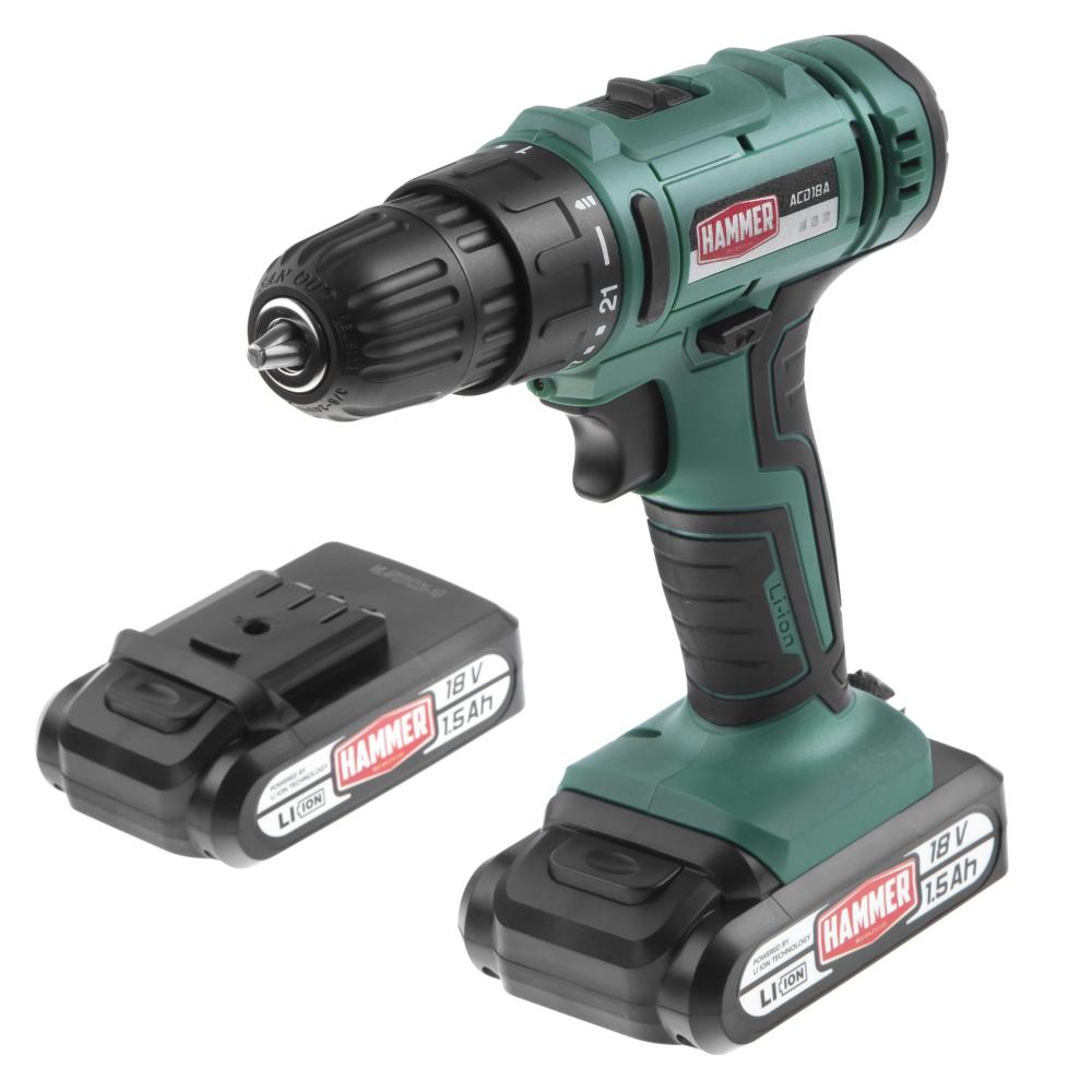 Шуруповерт аккумуляторный HAMMER ACD18A Шуруповерт аккумуляторный HAMMER ACD18A