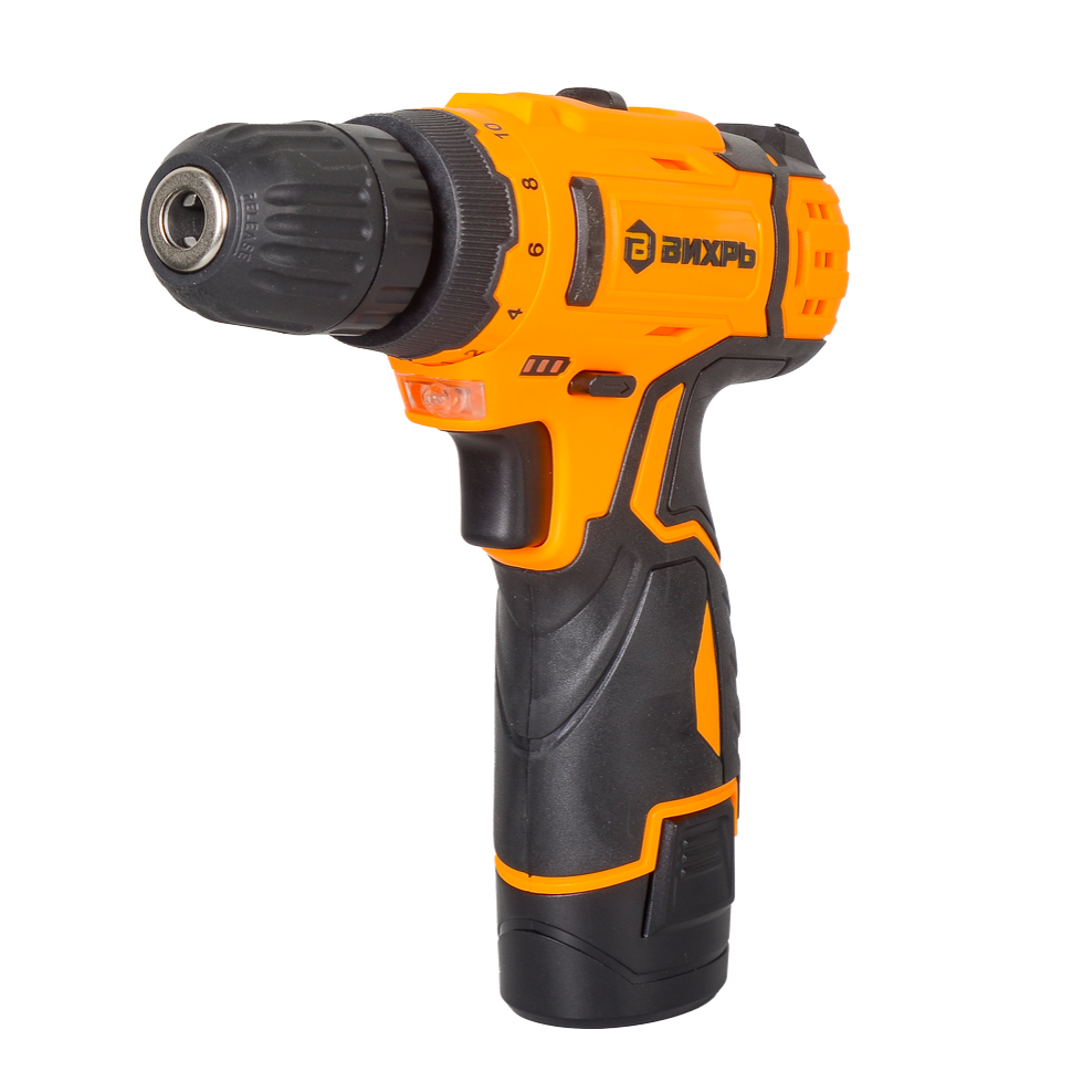 Дрель-шуруповерт аккумуляторная Вихрь ДА-12Л-2КН с набором инструментов Дрель-шуруповерт аккумуляторная Вихрь ДА-12Л-2КН с набором инструментов