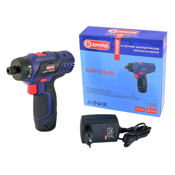 Дрель-шуруповерт аккумуляторная ДИОЛД ДЭА-12В-03