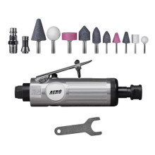 Прямая пневмошлифмашина FoxWeld с набором 15 предметов