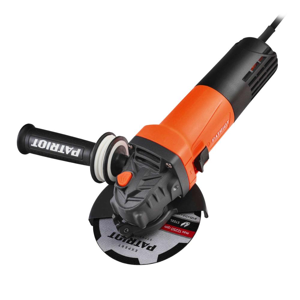 Машина углошлифовальная сетевая (УШМ) PATRIOT AG 126, 1050Вт, диск 125мм Машина углошлифовальная сетевая (УШМ) PATRIOT AG 126, 1050Вт, диск 125мм